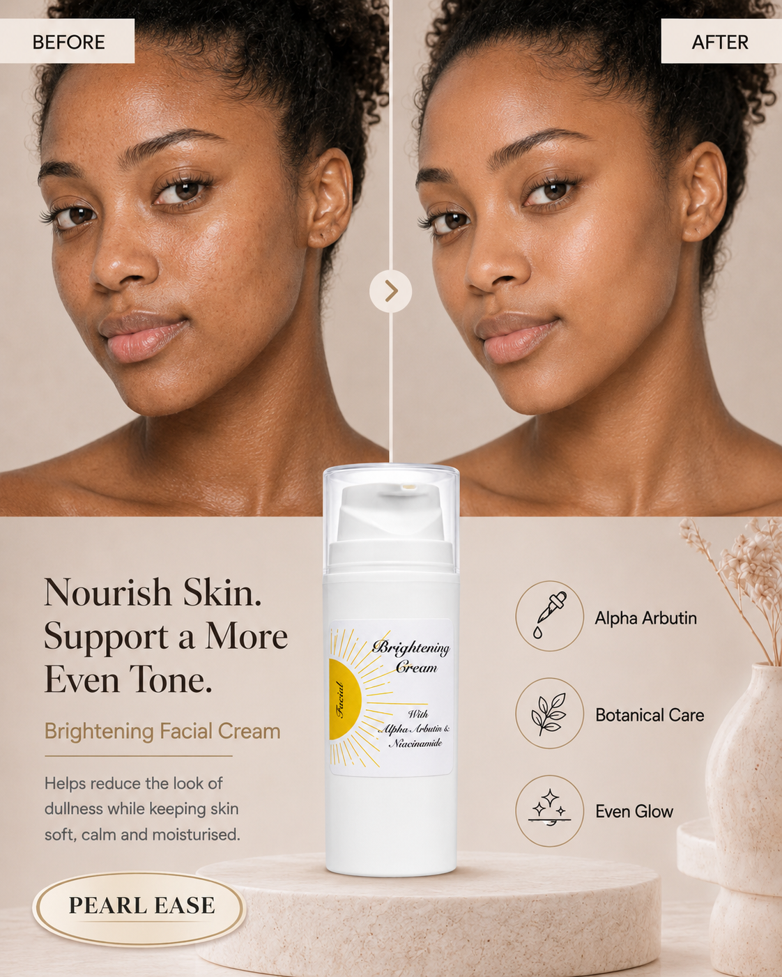 Brightening Facial Cream with Alpha Arbutin 80ml
