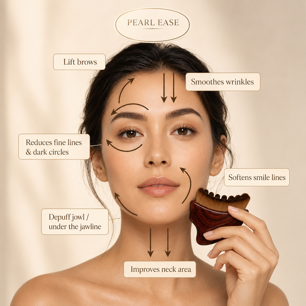 Pearl Ease Sculpt Brush — Lymphatic Contour Edition